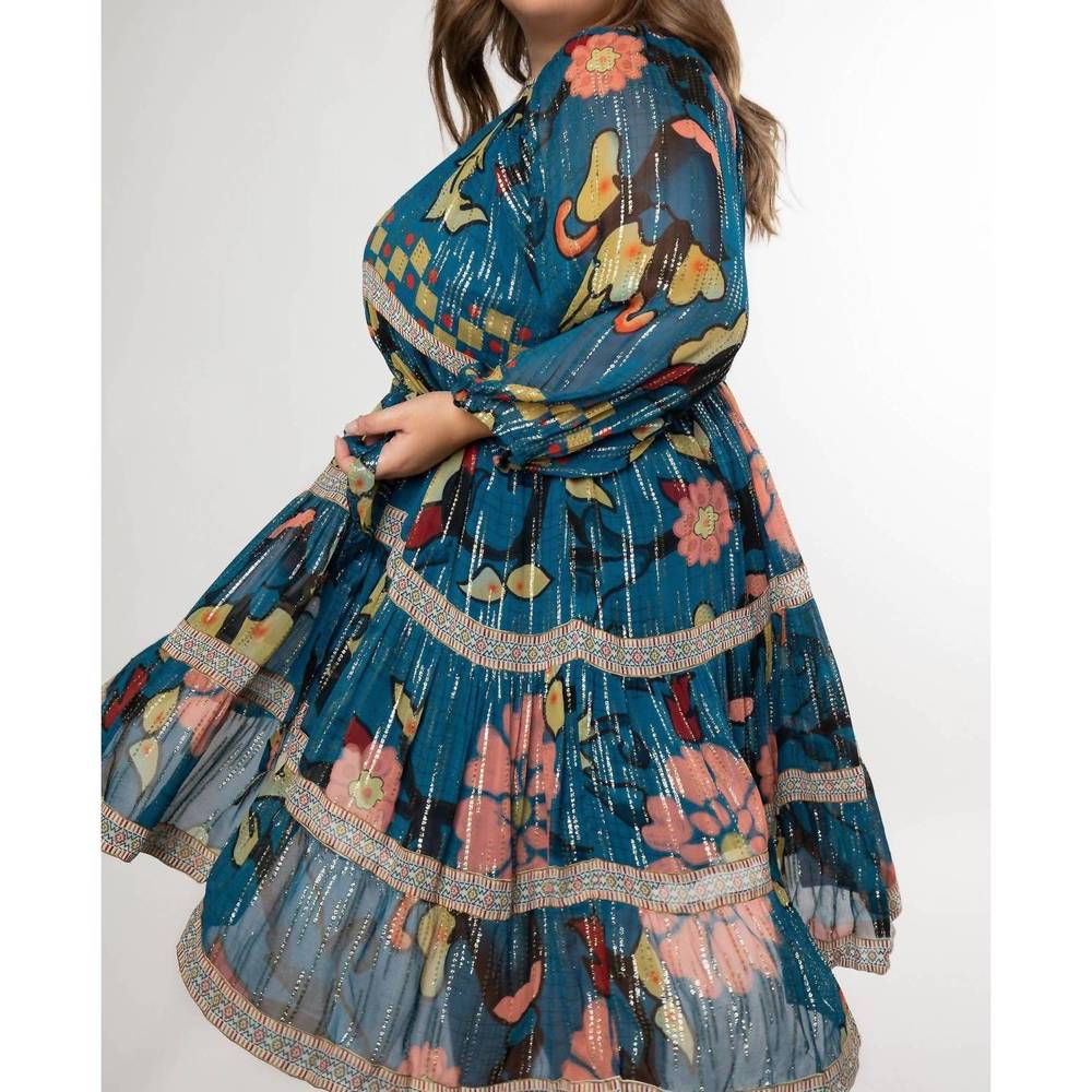 NEW VERB alice mini dress - plus size in blue
